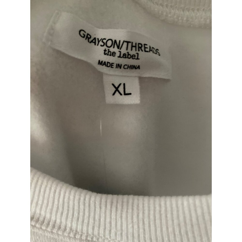 Grayson Threads, NWT White onty Carlo Long-Sleeve Sweatshirt XL - Picture 3 of 8